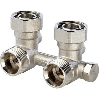 STOUT Узел нижнего подключения радиатора для однотрубной системы угловой 3/4