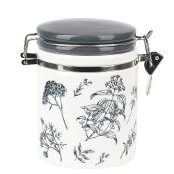 Банка для сыпучих продуктов (клипс) " " 14*10*14см. v=630мл. (керамика)