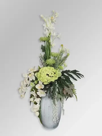 Композиция в напольной вазе "Гортензия"