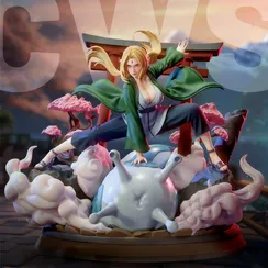 Tsunade and Katsuyu - Naruto