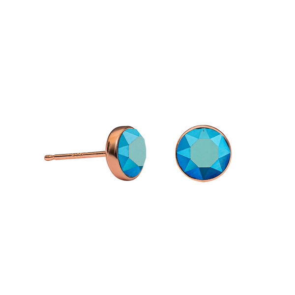 Серьги пусеты Fiore Luna Crystal Metalic Blue SWE297 CMB RG