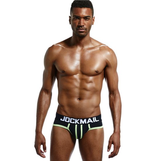 Мужские трусы брифы черные JOCKMAIL JM2012-2