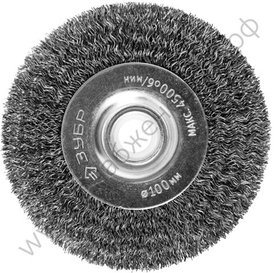 ЗУБР 100 мм, витая стальная проволока, 0.3 мм, Щетка дисковая , Профессионал (35185-100)