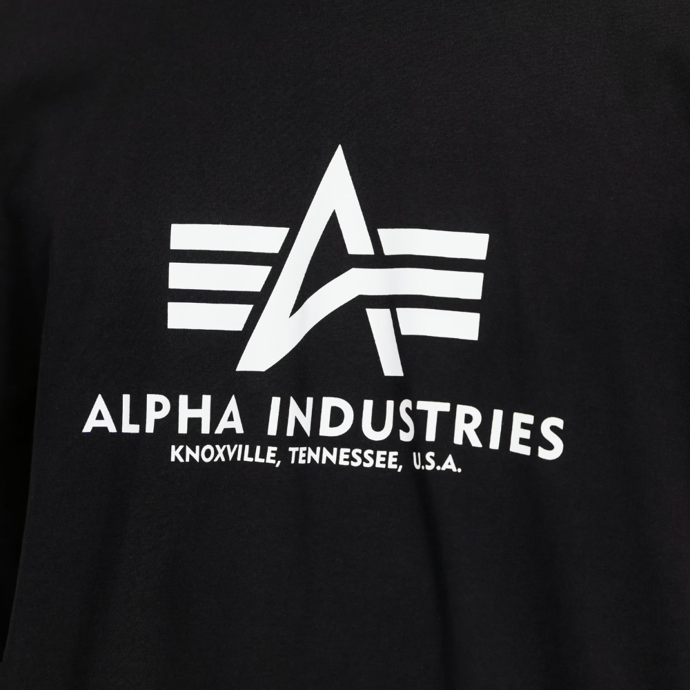 Футболка Alpha Industries Basic Big Logo (Чёрная) Футболка Alpha Industries Basic Big Logo (Чёрная)