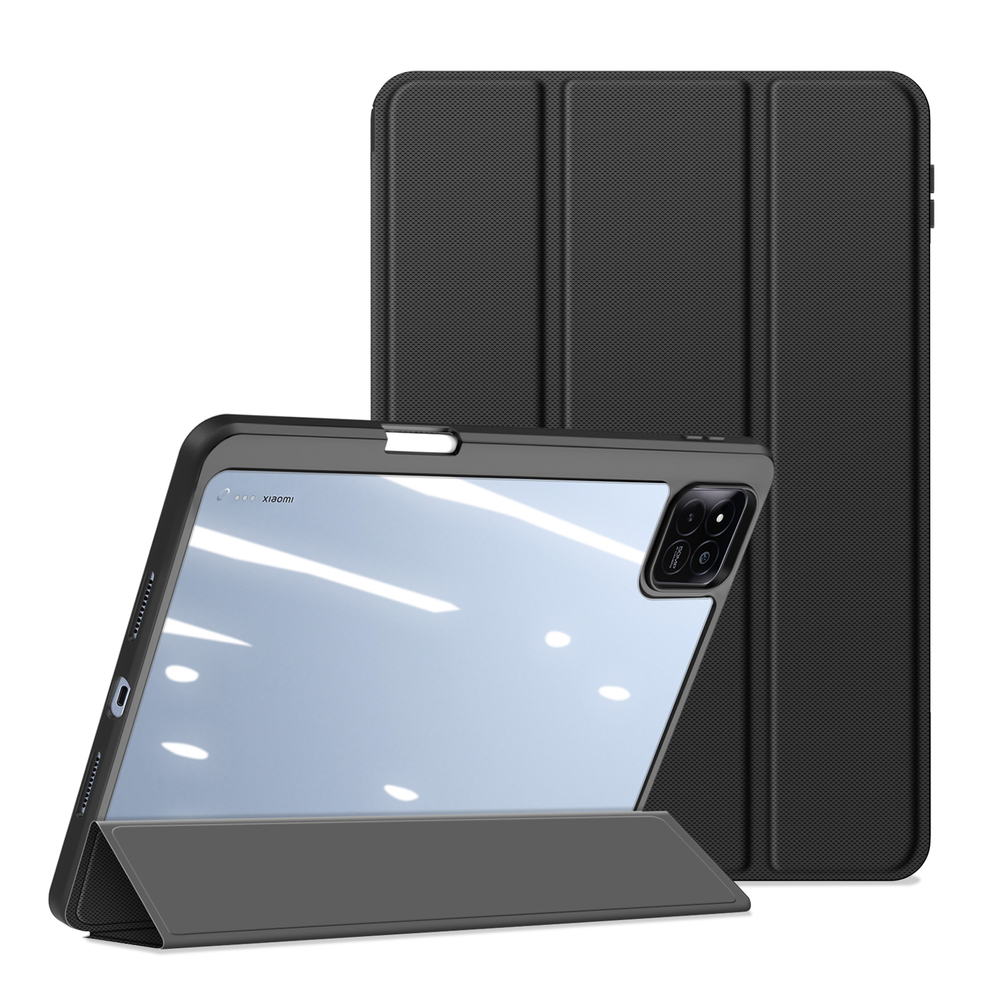 Чехол книжка черного цвета для Xiaomi Pad 8, 8 Pro и Pad 7, 7 Pro, серия Toby Series Case от Dux Ducis