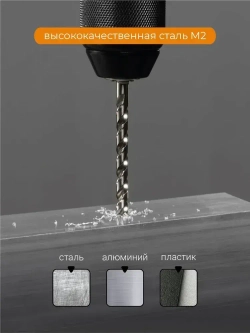 Сверло по металлу 4 мм P6M5 1 шт RAGE by VIRA