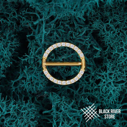 Кликер Barbell Crystal PVD Yellow 1.6мм