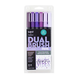 Набор Tombow AB-T Dual Brush 6 Purple Blendables