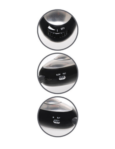 Стимулирующее яйцо с пультом-электростимулятором Silver Bullet (Цвет: серебряный с черным)