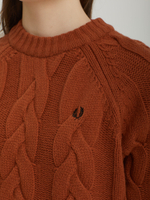 Женский Свитер Cable Knit Mock Neck