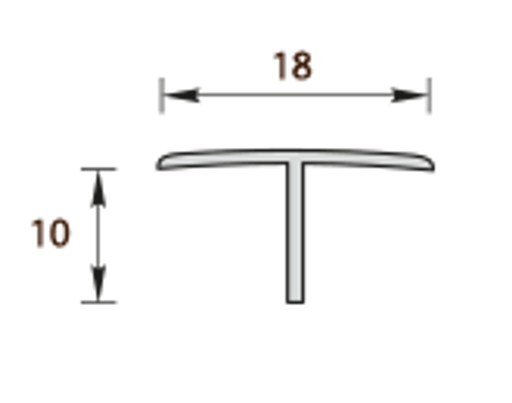 Т-профиль белый 2700 мм