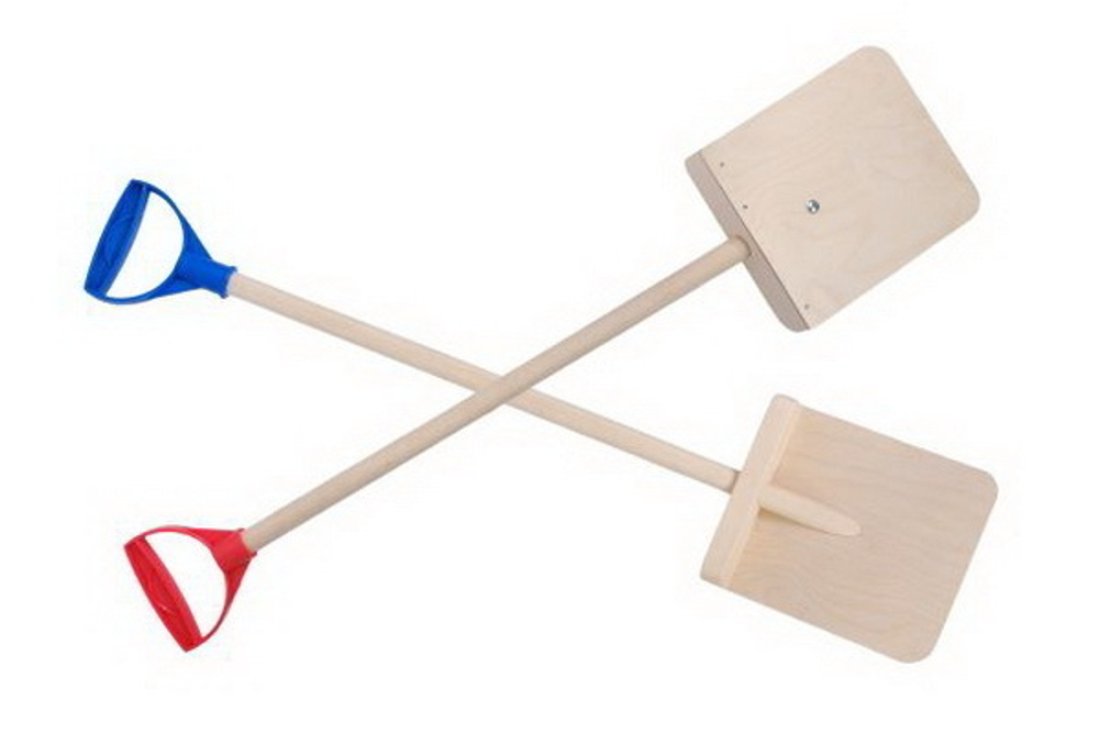 Лопатка детская деревянная 75 см с пластиковой ручкой