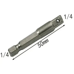 Переходники для шуруповерта под торцевые головки 1/4", 3/8", 1/2"