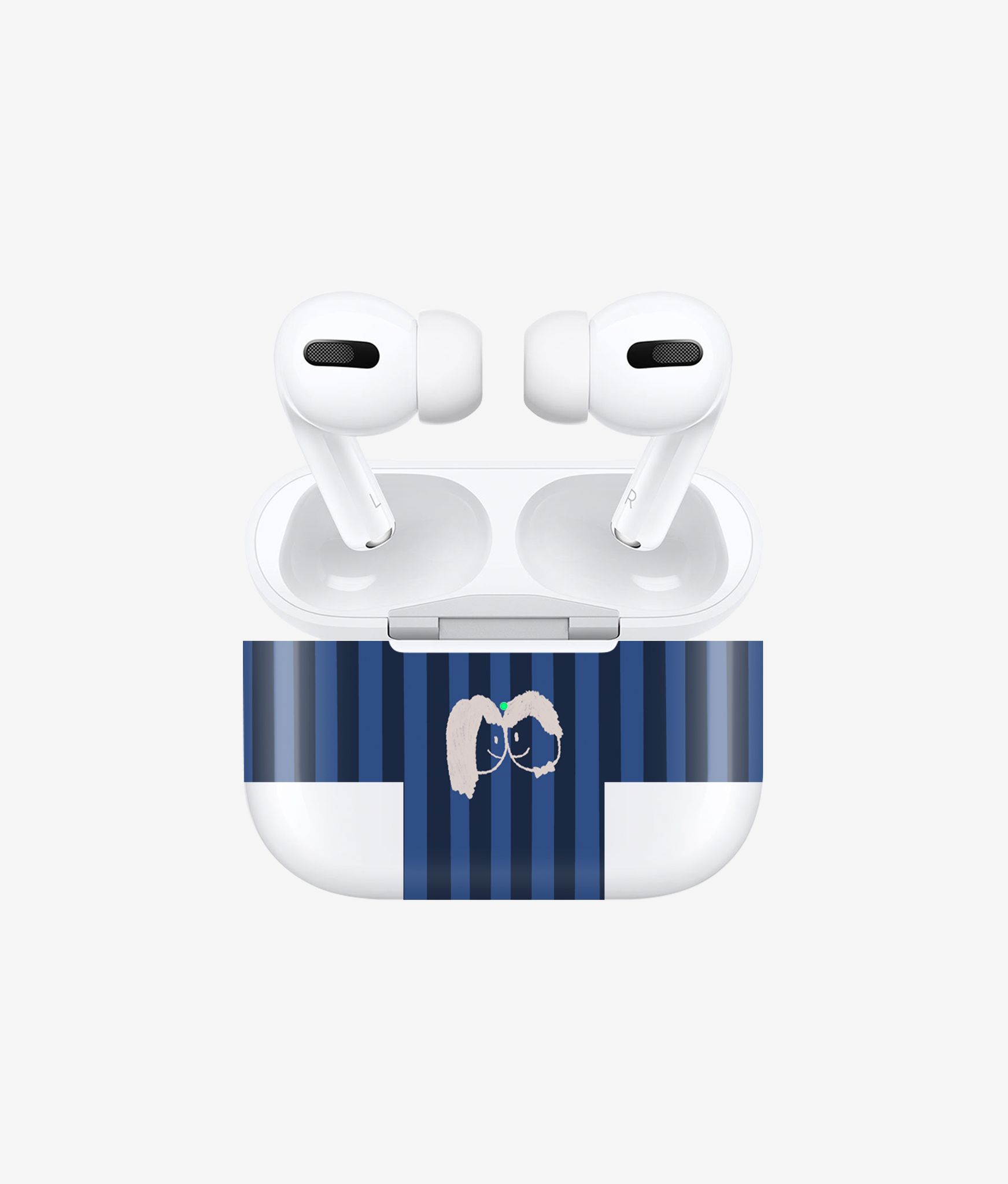 Виниловая наклейка SOULMATES (голубой) для AirPods