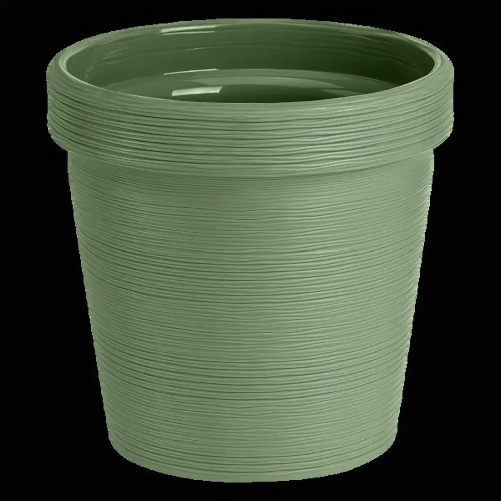 Кашпо для цветов пластиковое 2,35л d-16,5см «Терра» Оливковый