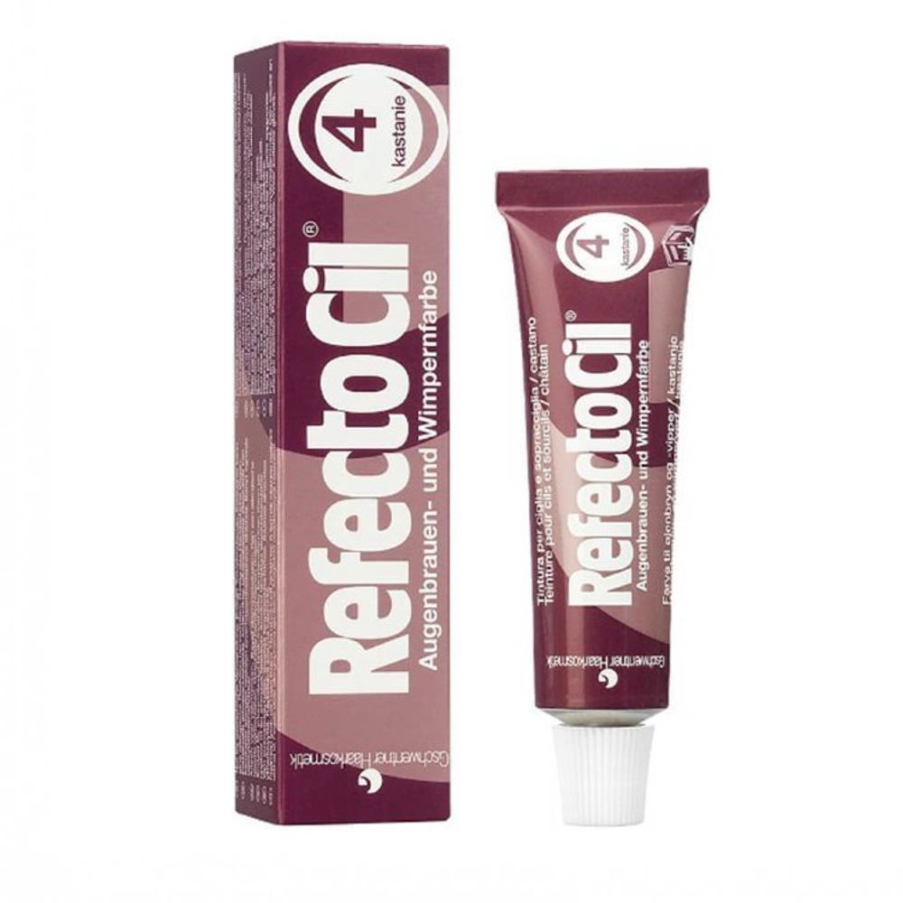 RefectoCil - Краска для бровей и ресниц № 4 Каштановая, 15мл