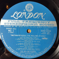 Винтажная виниловая пластинка LP The Rolling Stones Metamorphosis (Japan 1980) (No Obi) Heart Of Stone