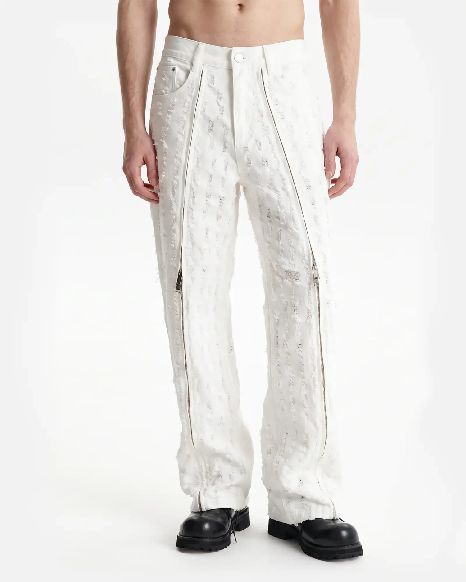 Джинсы с молниями