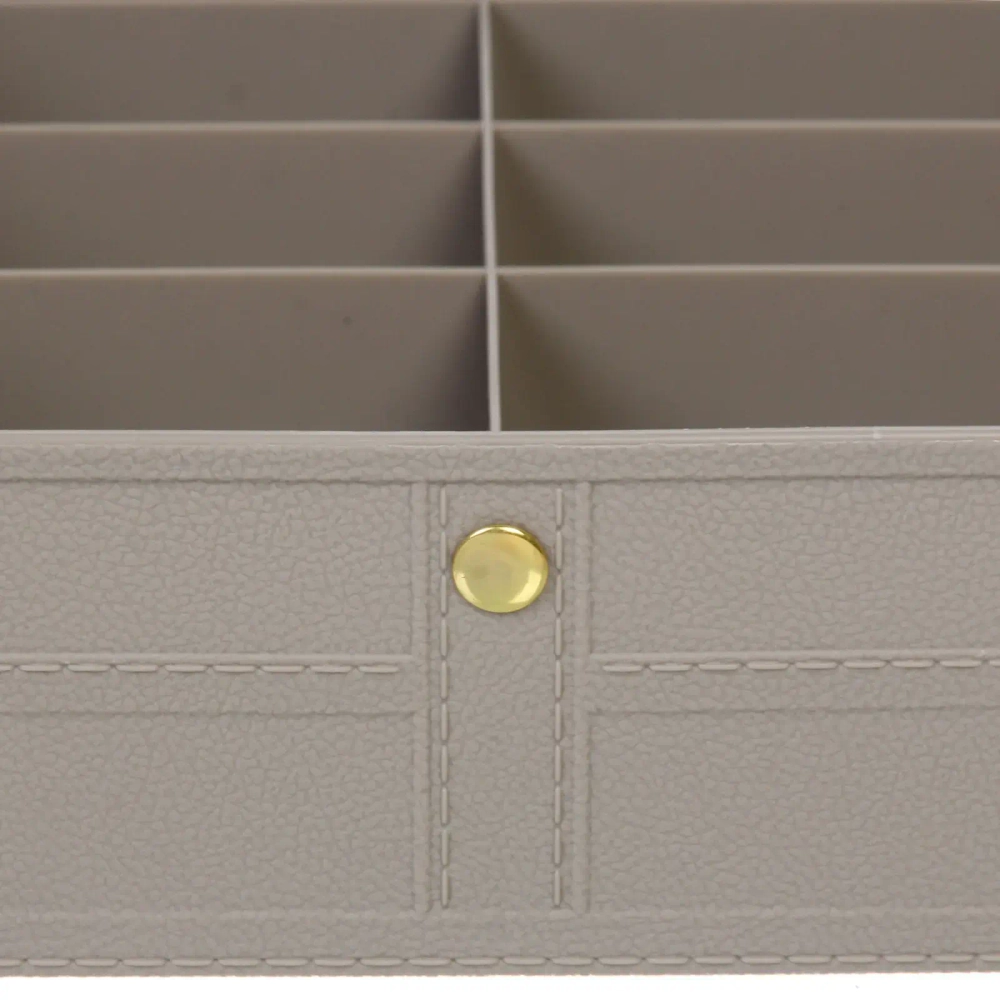 Корзина - органайзер для хранения с крышкой «ОКСФОРД», цвет серый, 32,8*24*8,1см (лейбл Селфи)