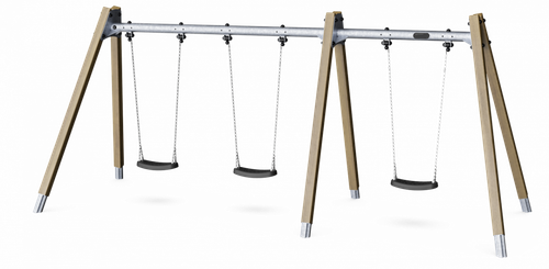 Качели на 3х, Н=2,0 м, твёрдая древесина
