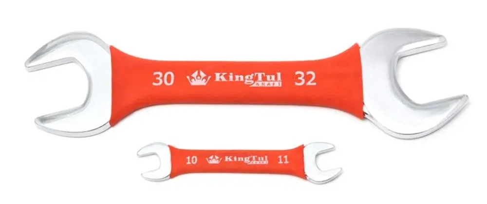 Ключ рожковый 16х17мм в прорезиненной оплетке KingTul kraft KT-101617k(321617)
