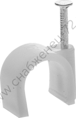 STAYER 16 мм, скоба-держатель для круглого кабеля с оцинкованным гвоздем, 40 шт (4510-16)