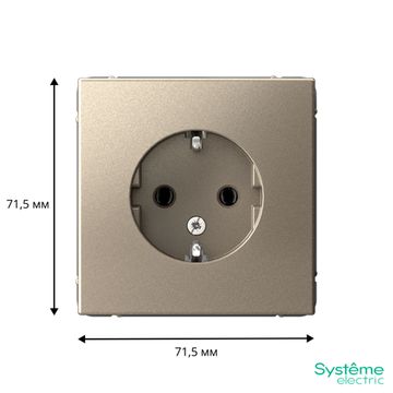 Розетка ArtGallery 16А с заземл. механизм шампань SE GAL000543