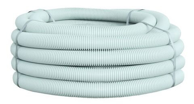 Труба гофр, ПВХ с протяжкой d63 мм (15 м) серая EKF-Plast