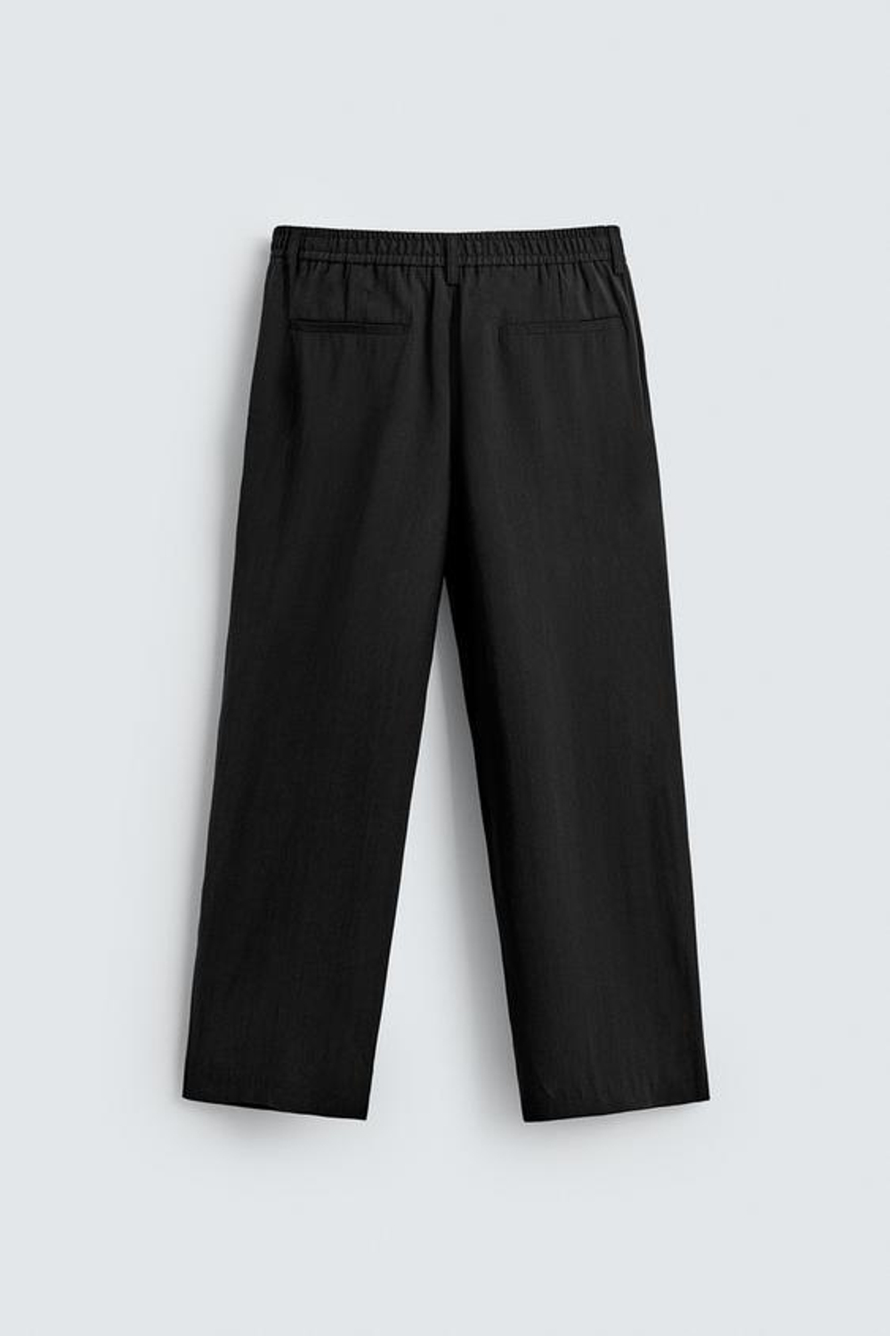 ZARA СТРУЯЩИЕСЯ БРЮКИ СО СКЛАДКАМИ, ЧЕРНЫЙ