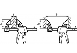 струбцина Bessey EZS30-8 300/80 мм для работы на зажим и разжим