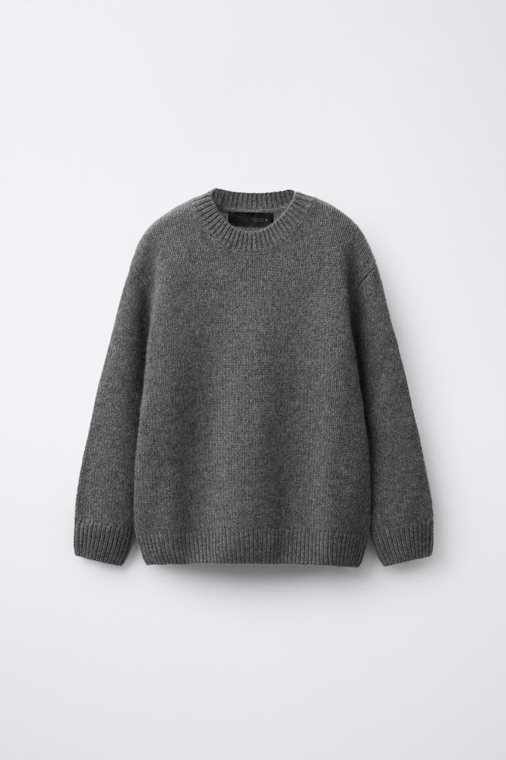 ZARA ДЖЕМПЕР ИЗ 100% КАШЕМИРА, СЕРЫЙ