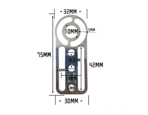Parallel m10 bracket 75mm
