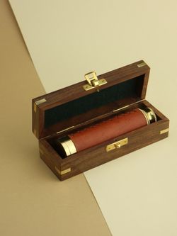 Nautical Подзорная труба в деревянном футляре