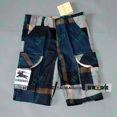 Шорты детские в клетку с накладными карманами