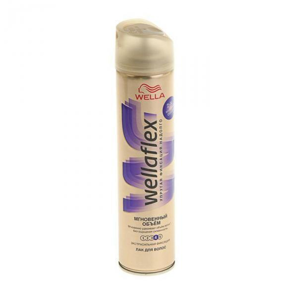 Wellaflex Лак для волос Instant Volume Boost, мгновенный обьем, экстрасильная фиксация, 250 мл