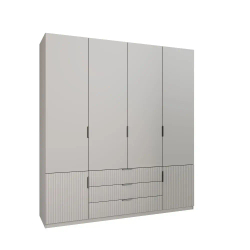 Шкаф распашной Валенсия- 4, серо-коричневый