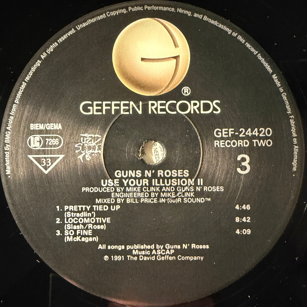 Guns N' Roses - Use Your Illusion II 2LP (Европа 1991г.)