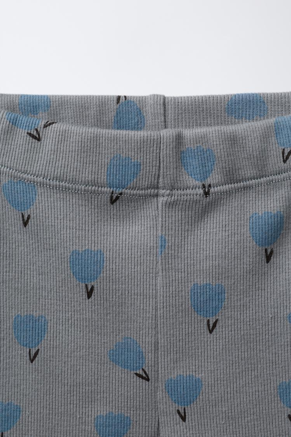 ZARA КОМПЛЕКТ: ТОЛСТОВКА И ЛЕГИНСЫ В РУБЧИК С ПРИНТОМ, СЕРО-СИНИЙ