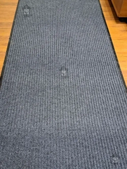 Ковролин на резиновой основе 80х400 для дома и офиса Серый