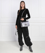 Кожаная сумка-мессенджер LOVE CLICK PUFF CLASSIC Pinko - серебряный(101585 A0F8)