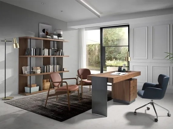 Письменный стол Angel Cerda 3237 из ореха и стали