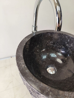 Раковина напольная из мрамора Pedestal Grey Marmo MN-65940 40х40х90 из натурального камня