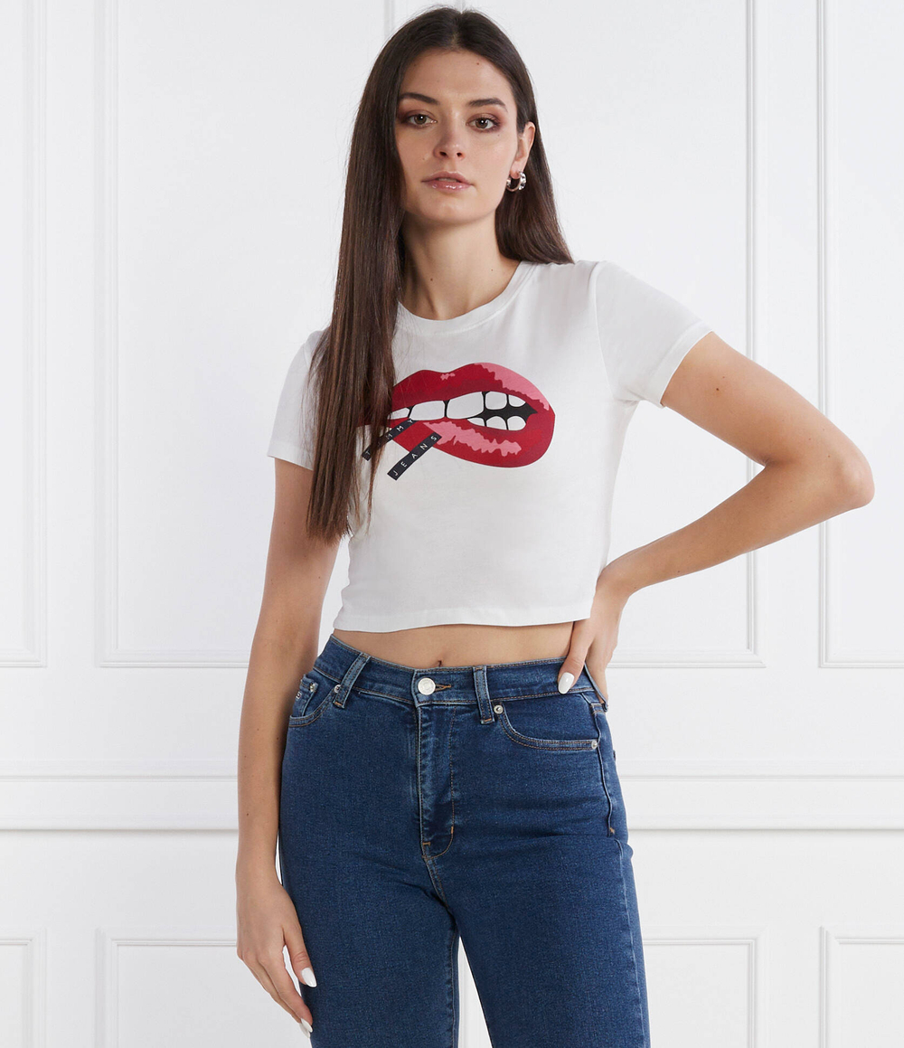 Футболка WASHED TJ LIPS Tommy Jeans - белый(DW0DW17373)