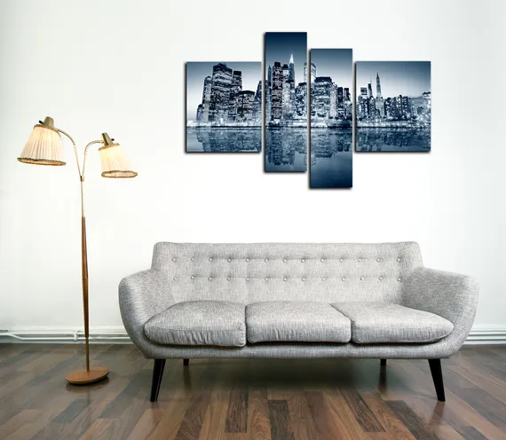 Модульная картина "Ночной Нью-Йорк"