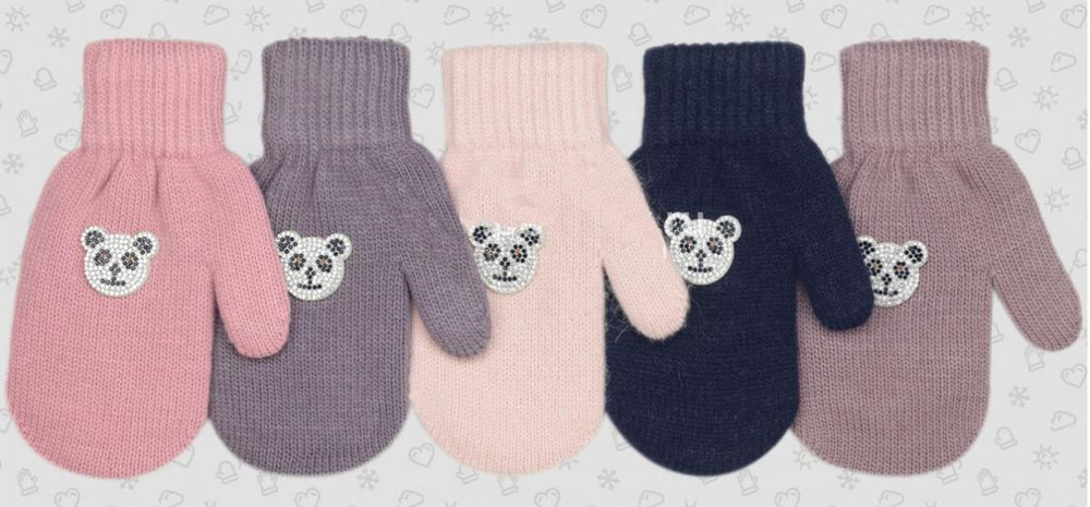 Варежки подростк. ТМ-389д р.16(910) в ассорт. (Теплыши), 1 шт.