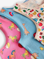 Майка для девочки Next 412-107, 3 шт., Голубой, Розовый