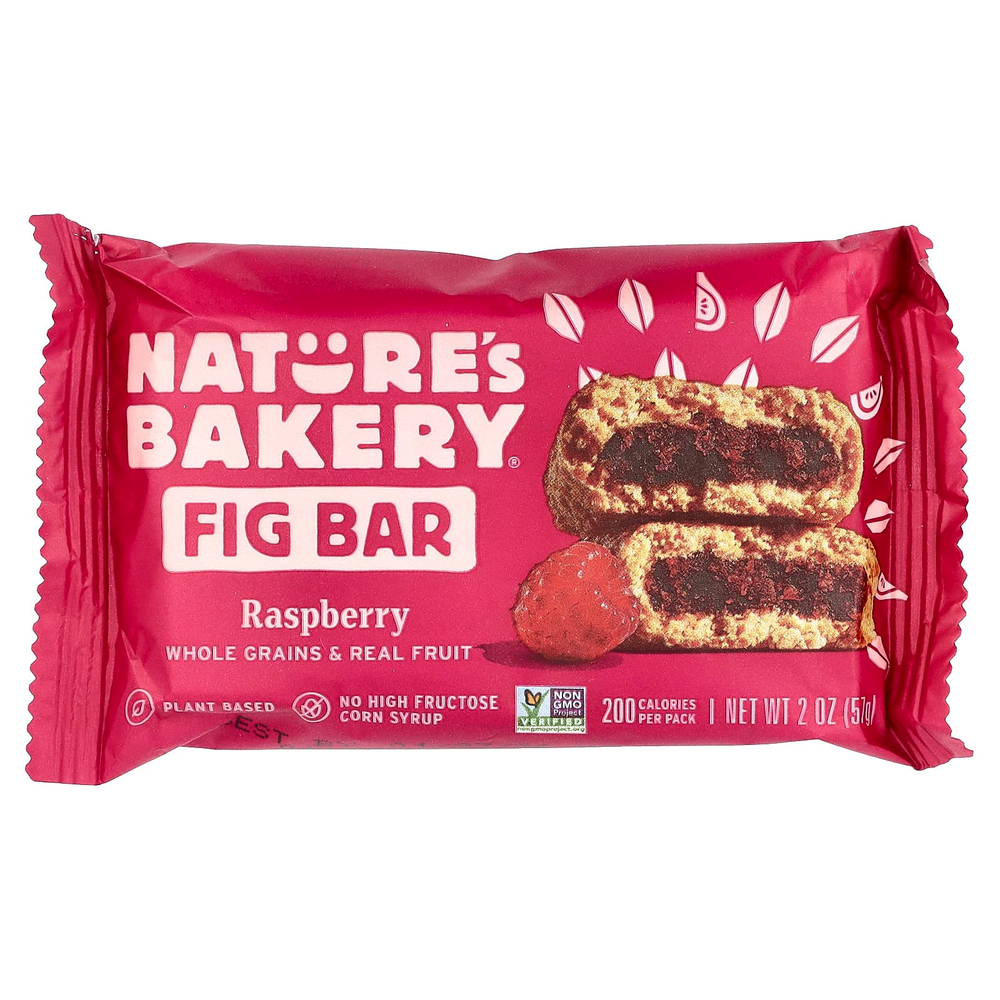 Nature's Bakery, Инжирный батончик, малина, 6 двойных пакетиков по 57 г (2 унции)