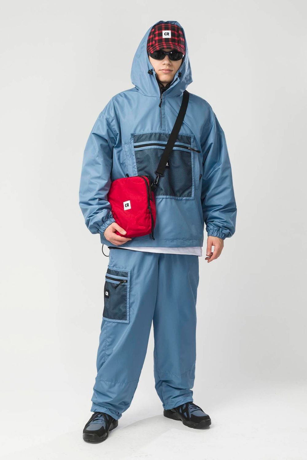 Штаны Codered Square Pants Wide Мужские голубые темные