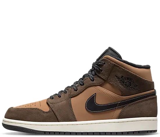 air jordan 1 mid earthy brown