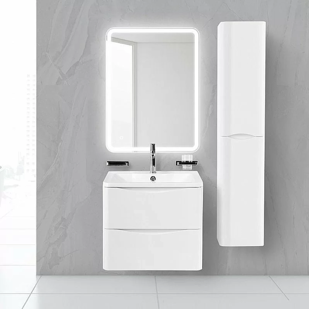 Тумба с раковиной BelBagno ACQUA 2C SO 60 Bianco Lucido